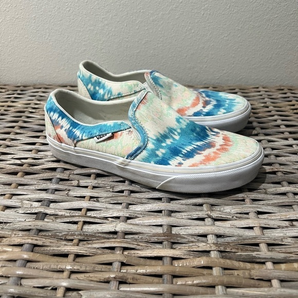 Vans Shoes - Vans women’s size 6.5 Tie-Dye Slip-On Shoes, casual, canvas sneakers, EUC